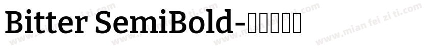 Bitter SemiBold字体转换